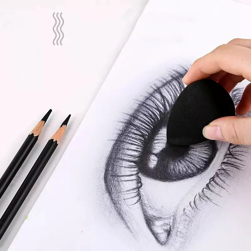 Artist Blending Sponge Professional Washable Sketch Rubbing Sponge Reusable Drawing Art Blenders Tools for Artist Art Supplies